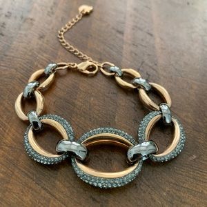Swarovski Circlet Rose Gold Gunmetal Bracelet - never worn